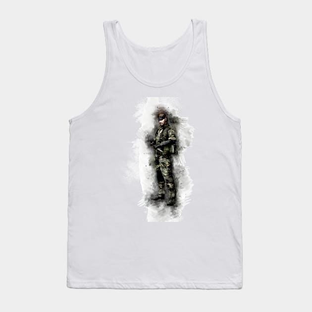 Solid Snake - MGS (Watercolor) Tank Top by Stylizing4You